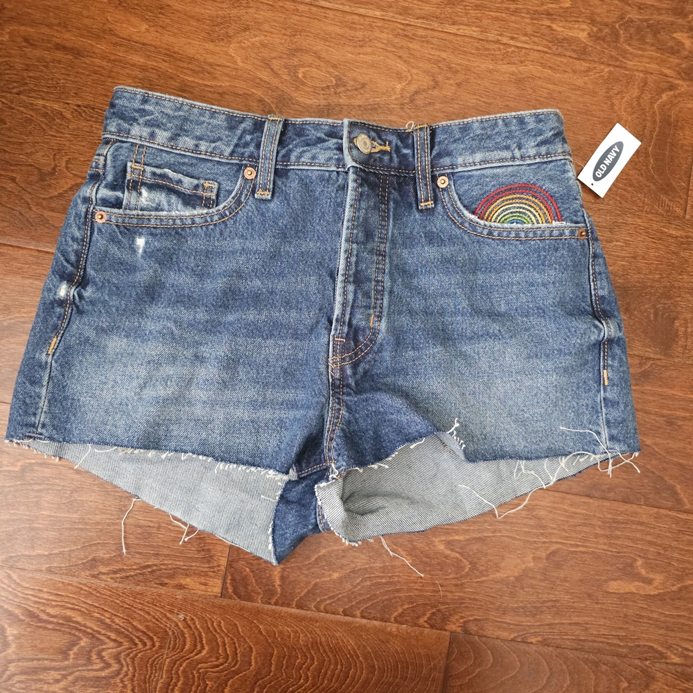 Old Navy Women's Blue Denim Shorts Size 6 Pride